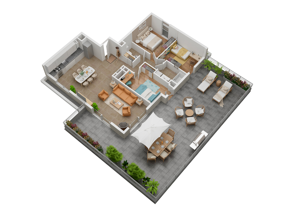 Les Gourmandines - Woippy - Axonométrie