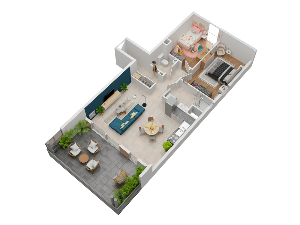 Les Gourmandines - Woippy - Axonométrie